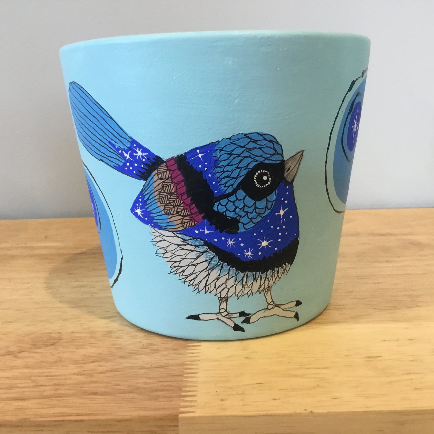 Handpainted Pot cover…ceramic