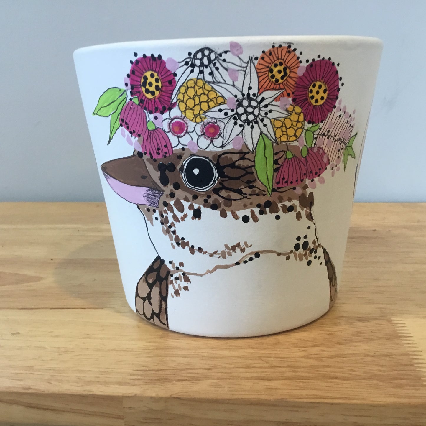 Handpainted Pot cover…ceramic